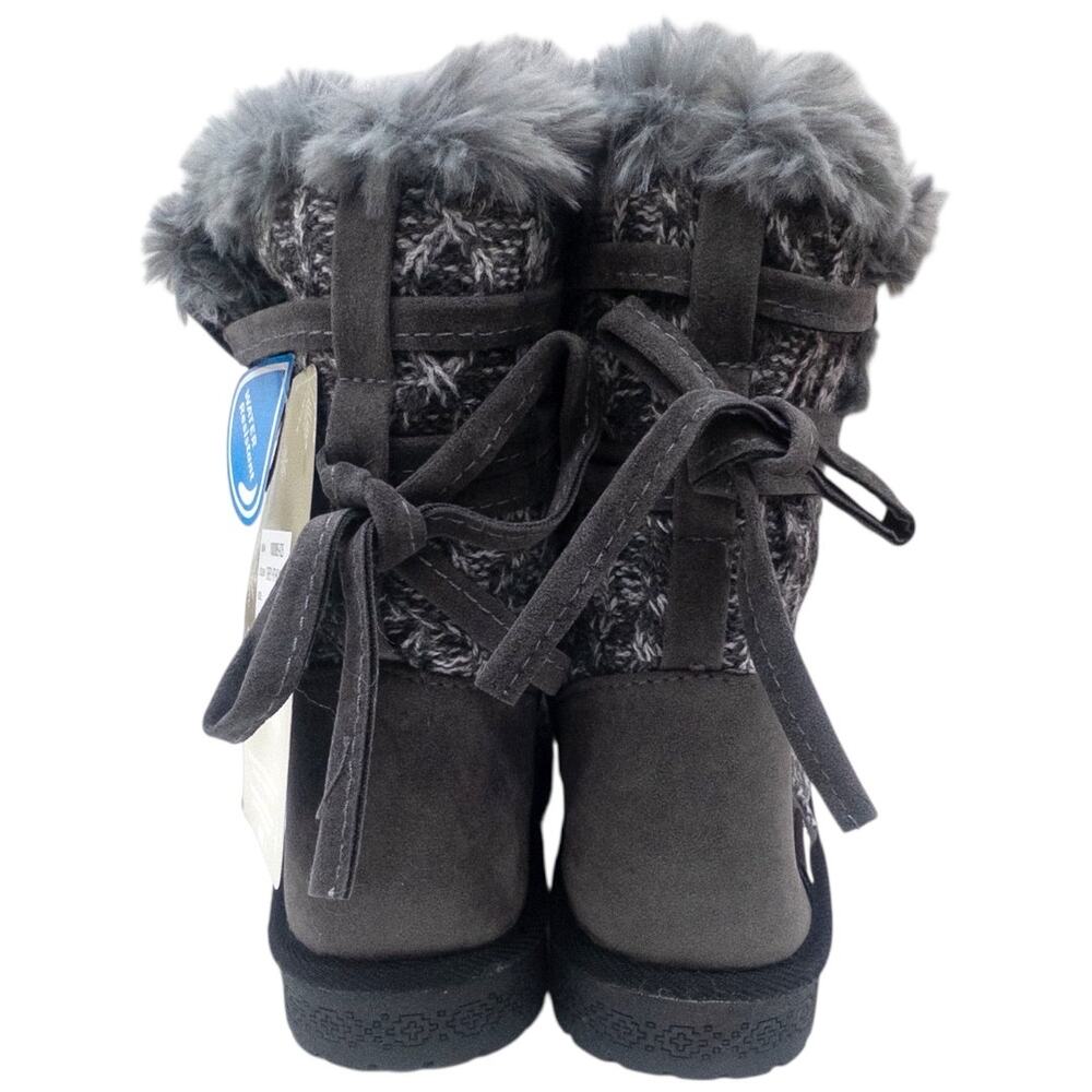MUK LUKS Heather Gray Camila Water Resistant Ankle Booties Women's Size 7 - Picture 5 of 6